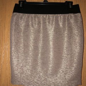 shiny gold pencil skirt